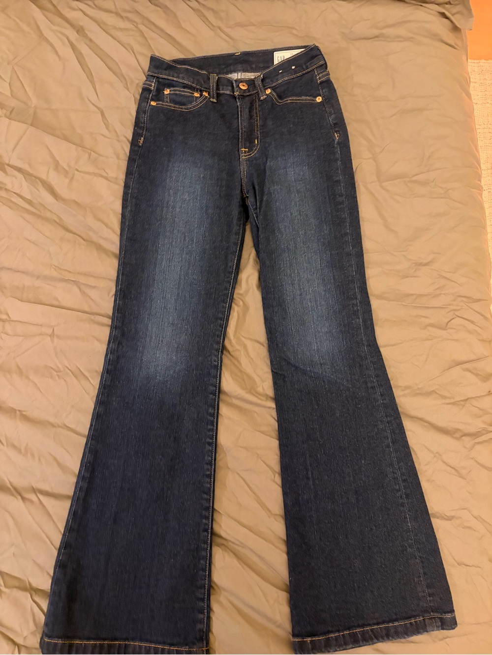 GAP 70s Dark Blue Flare High Rise